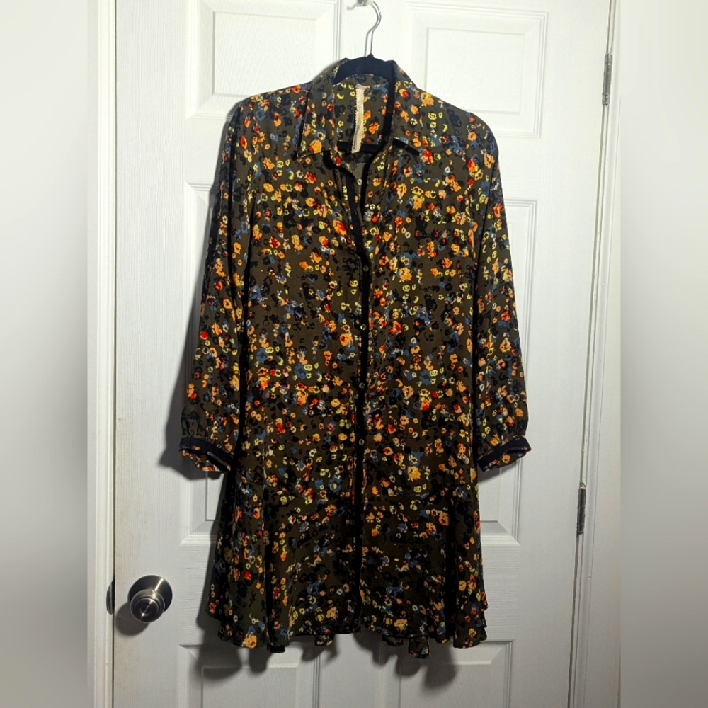 Long Sleeved Button Up Dress